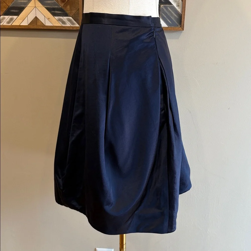 Ralph Lauren Black Label Navy Blue Flared Bubble Hem Skirt size 10